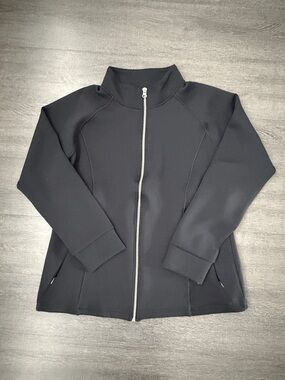 32 Degrees Black Full-Zip Bomber Jacket